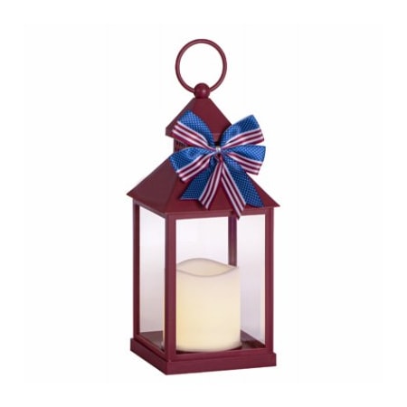 Rimports 1075RED Resin Lantern GL43830